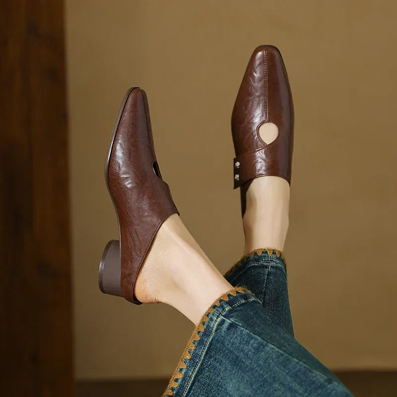 Mule aus echtem Leder Agnit