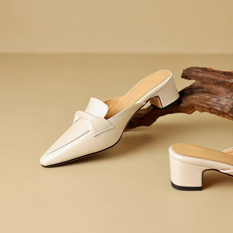 Mule aus echtem Leder Alaya