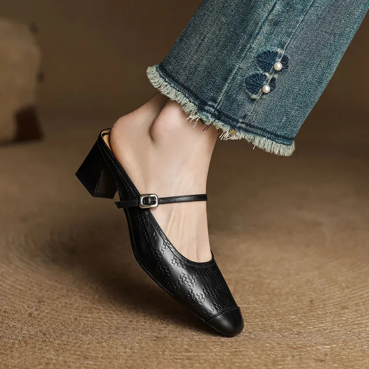 Mule aus echtem Leder