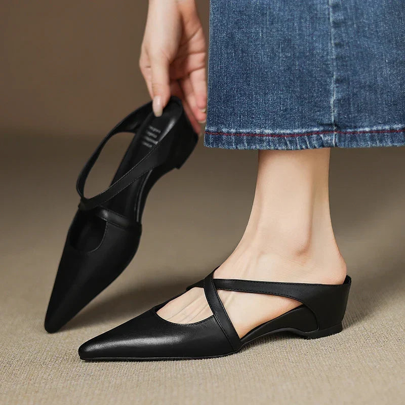 Mule aus echtem Leder Aluna