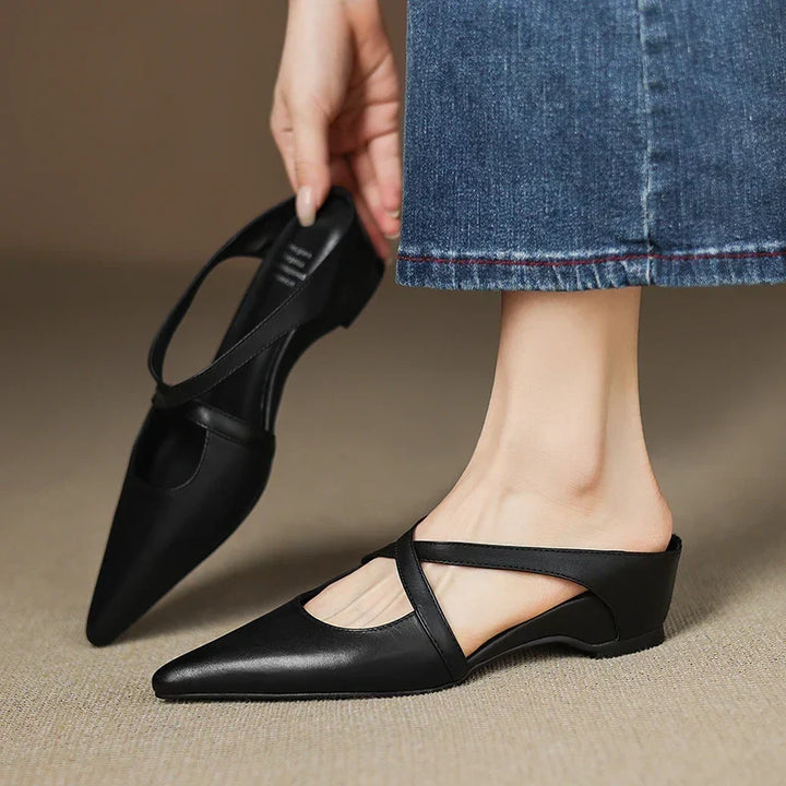 Mule aus echtem Leder Aluna