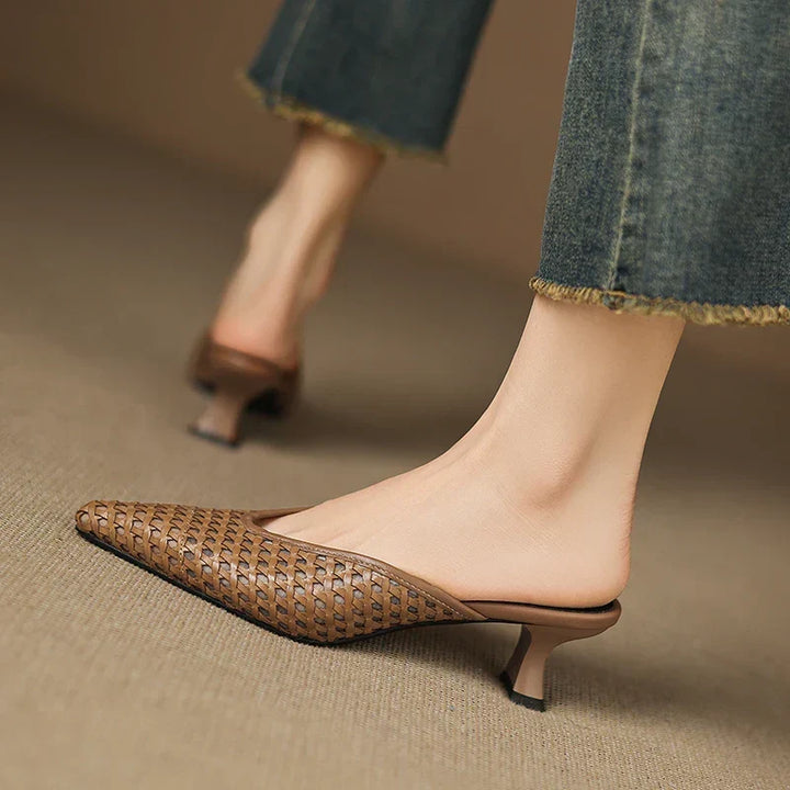 Mule aus echtem Leder Olivia