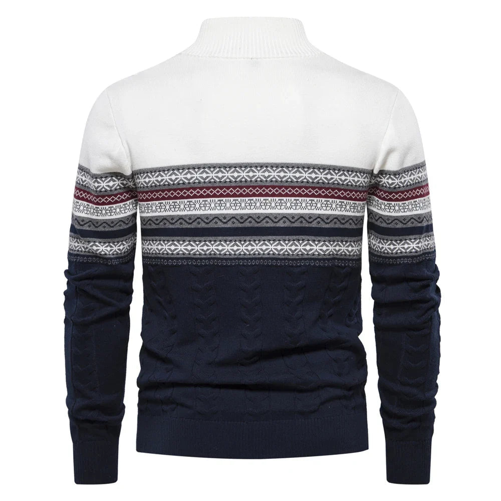 Henry™ - Stilvoller Fair Isle Halbzip-Pullover