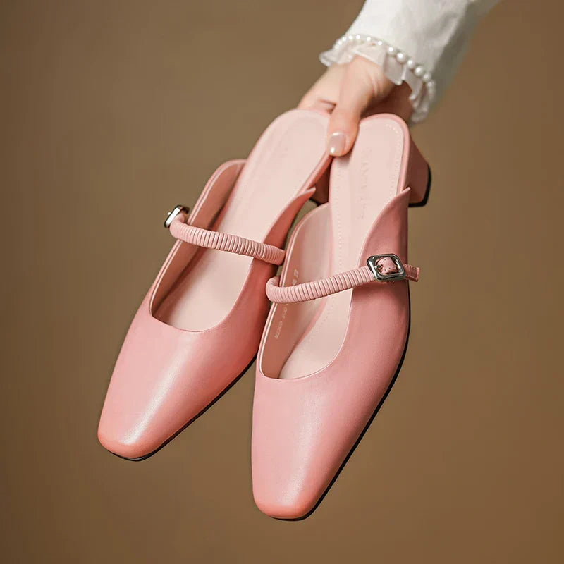 Mule Mary Jane aus echtem Leder