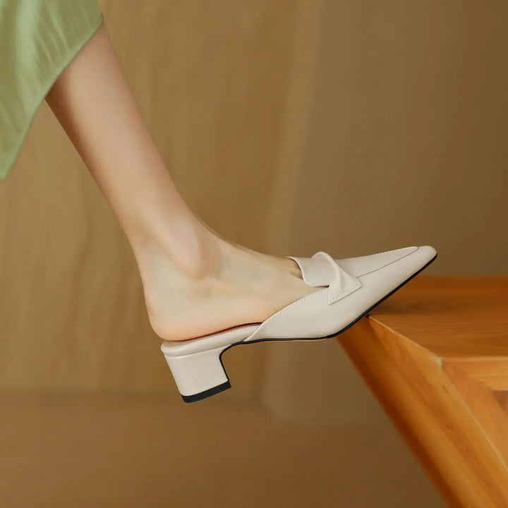 Mule aus echtem Leder Alaya