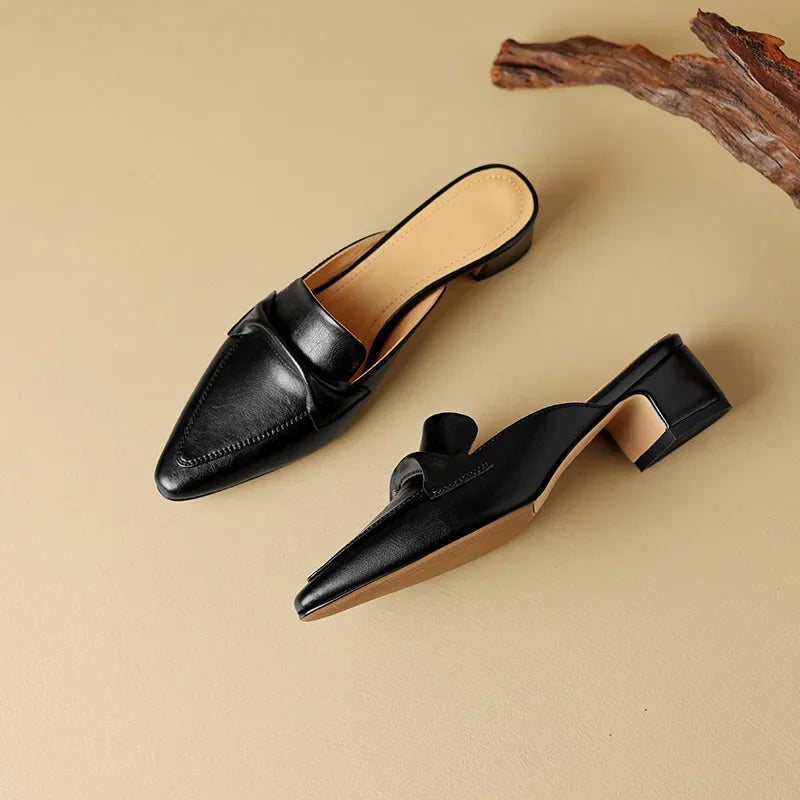 Mule aus echtem Leder Alaya