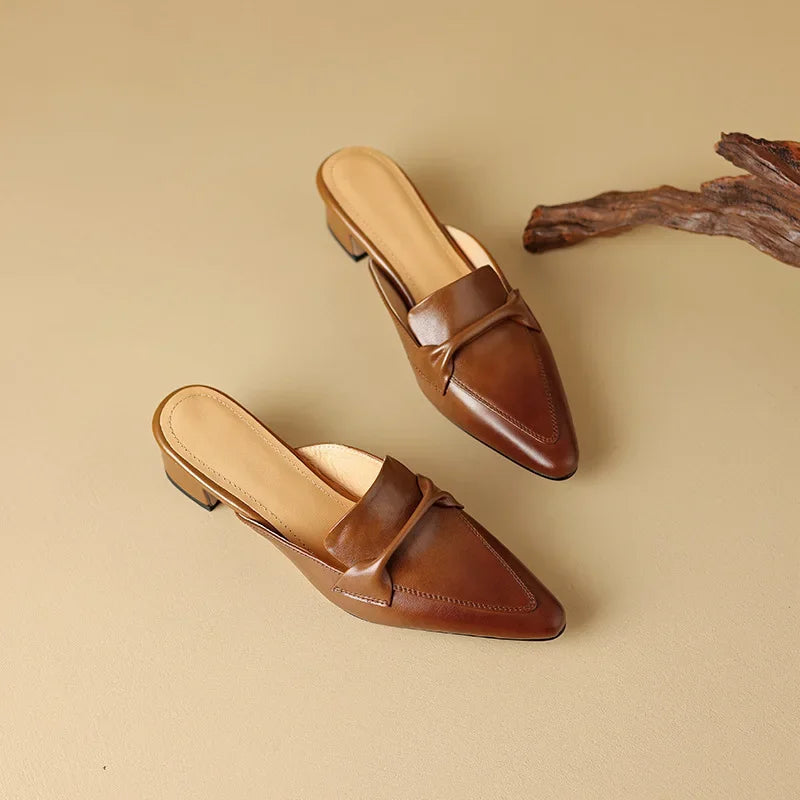Mule aus echtem Leder Alaya