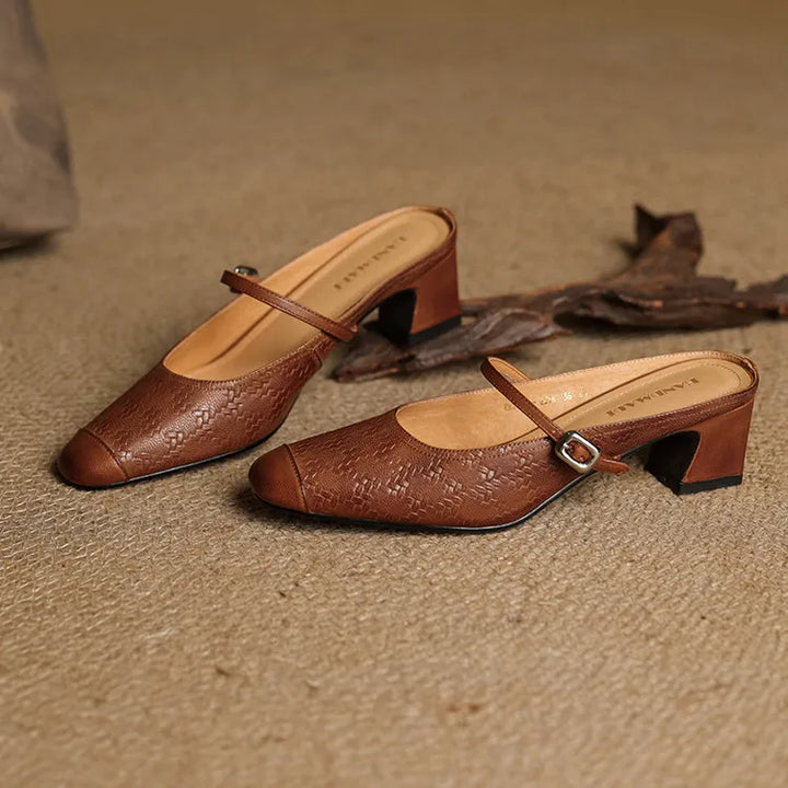 Mule aus echtem Leder