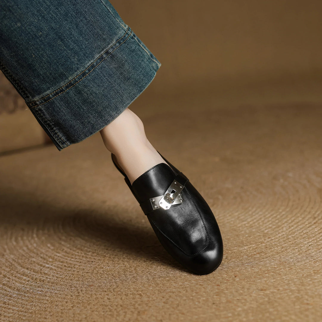 Mules aus echtem Leder Carla