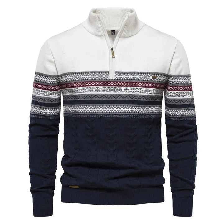 Henry™ - Stilvoller Fair Isle Halbzip-Pullover