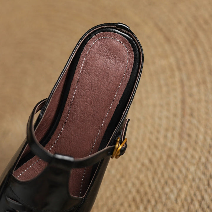 Mule aus echtem Leder Elya