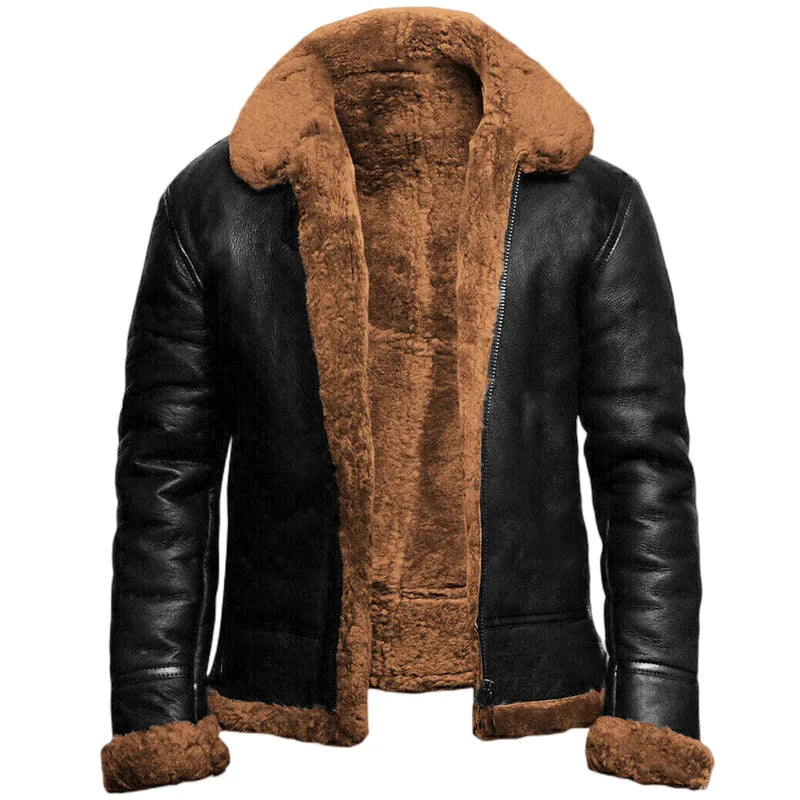 Harold™ | Warme mit Fell gefütterte Pilotenjacke