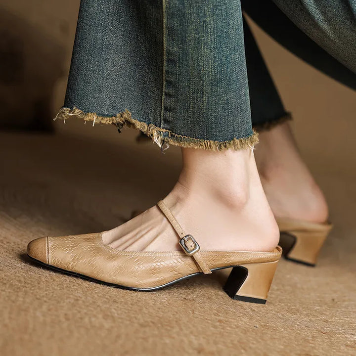 Mule aus echtem Leder
