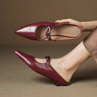 Mule aus echtem Leder Alour