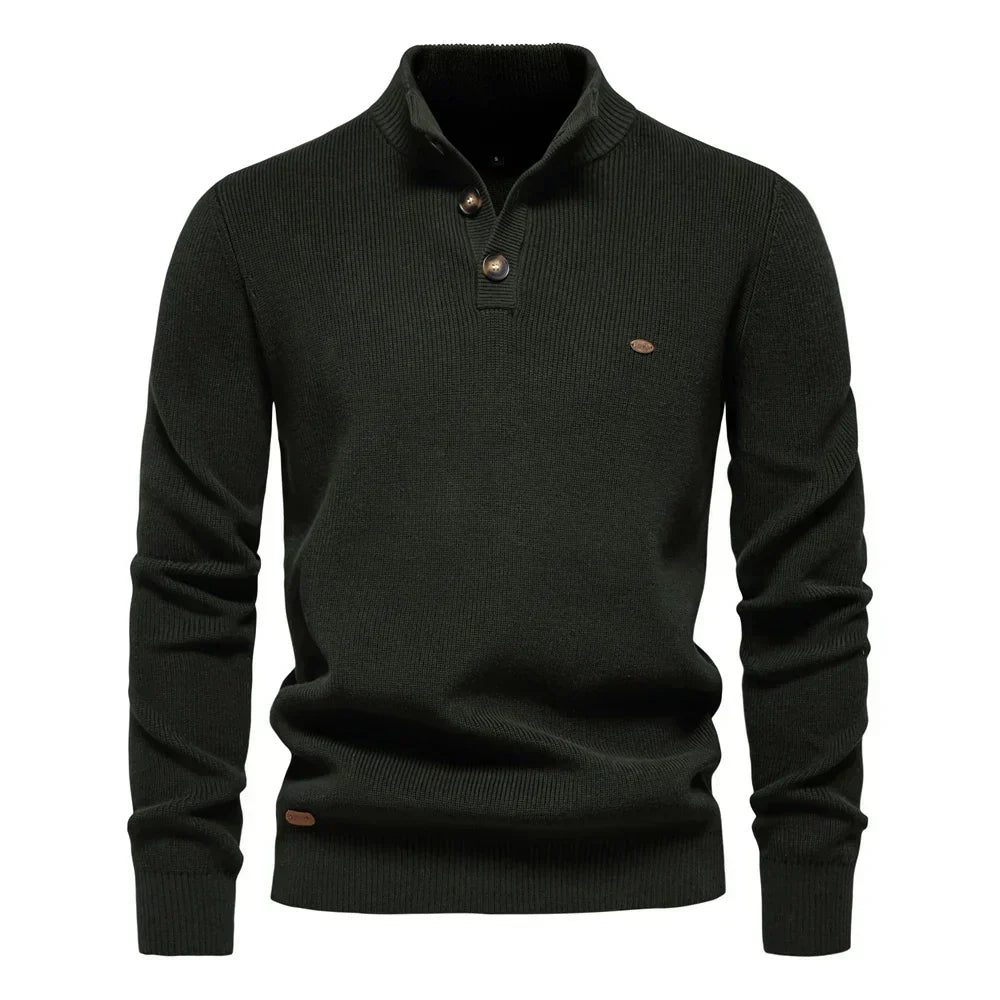 Konrad | Stylischer Herrenpullover mit Knopfdesign