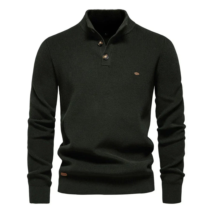 Konrad | Stylischer Herrenpullover mit Knopfdesign