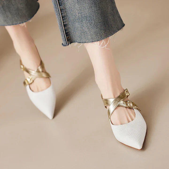 Mule aus echtem Leder