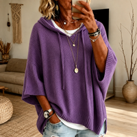 Elodie – Lila Poncho Pullover