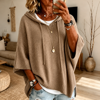 Manon – Taupe Poncho Pullover