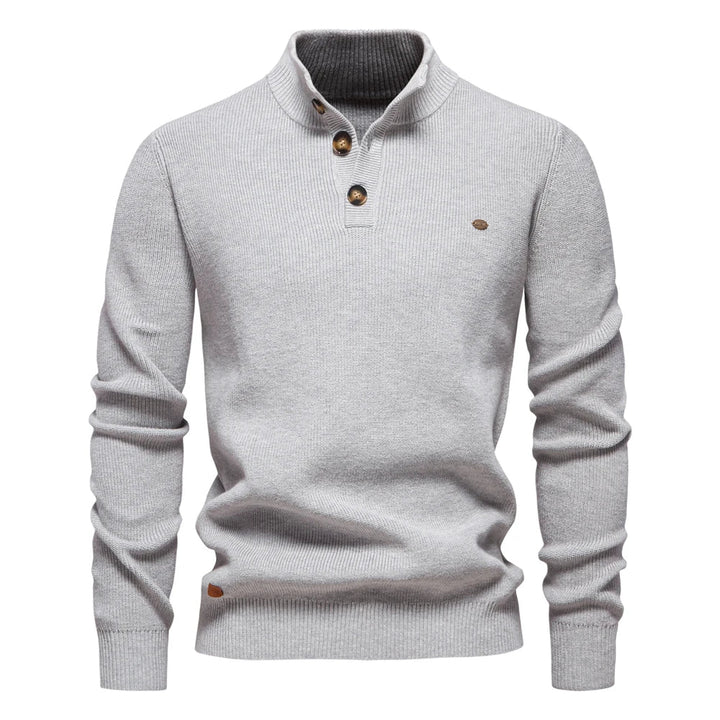 Konrad | Stylischer Herrenpullover mit Knopfdesign