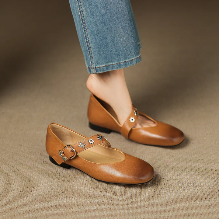 Elda Ballerine aus echtem Leder