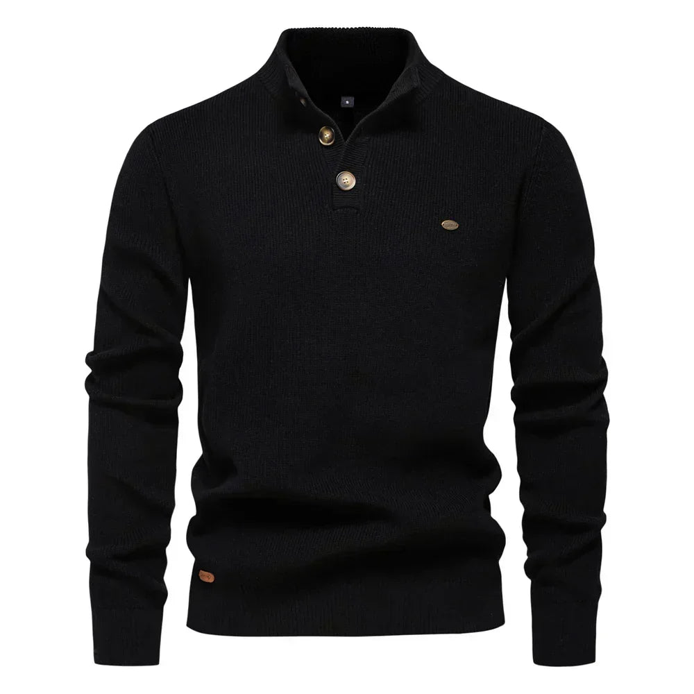 Konrad | Stylischer Herrenpullover mit Knopfdesign