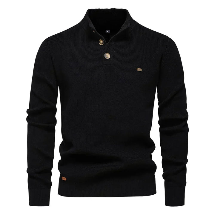 Konrad | Stylischer Herrenpullover mit Knopfdesign