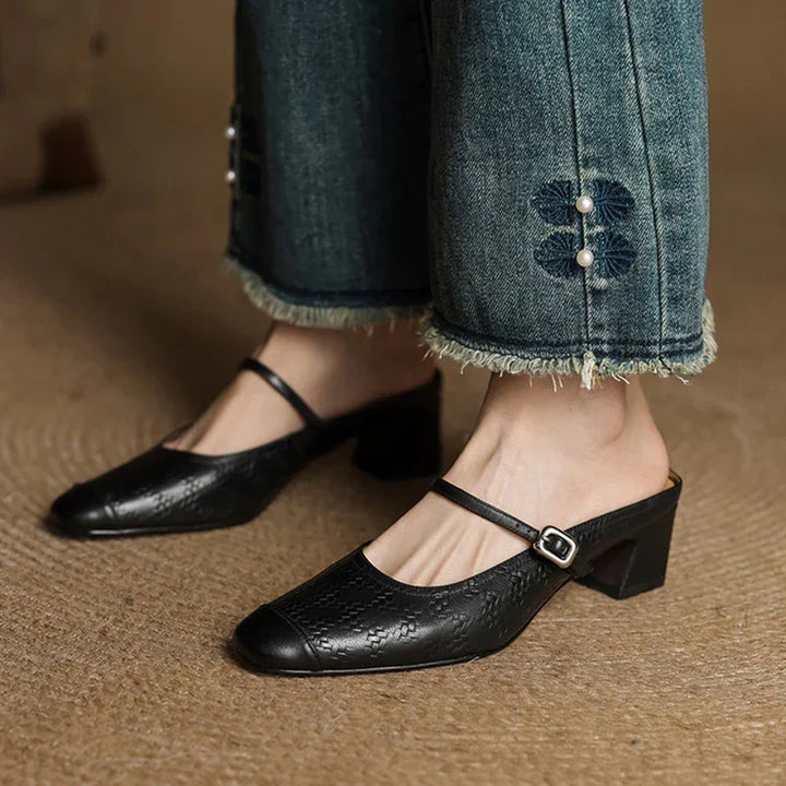Mule aus echtem Leder