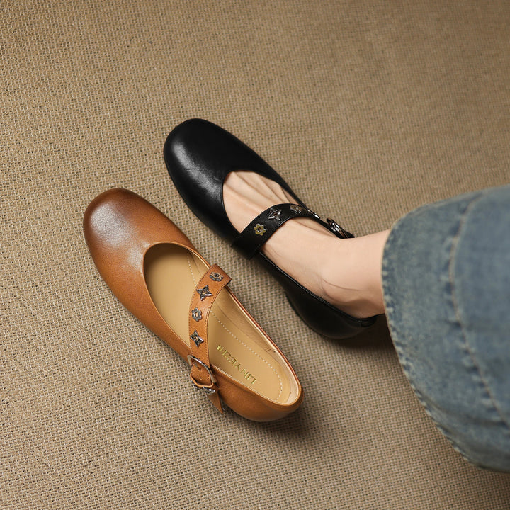 Elda Ballerine aus echtem Leder