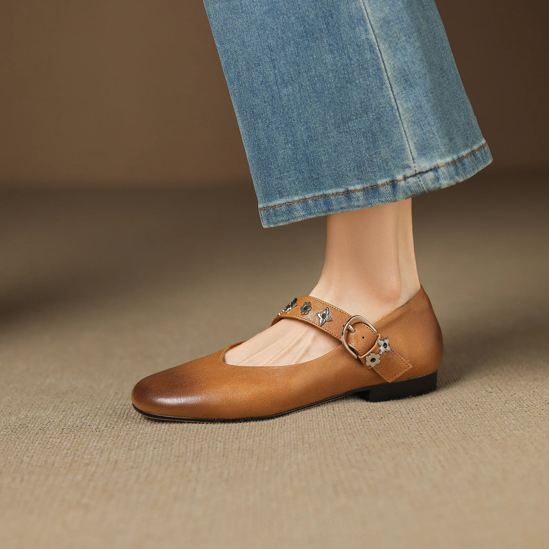 Elda Ballerine aus echtem Leder