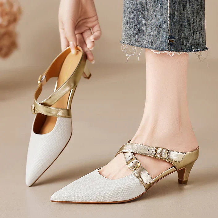 Mule aus echtem Leder