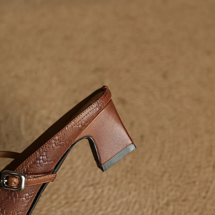 Mule aus echtem Leder