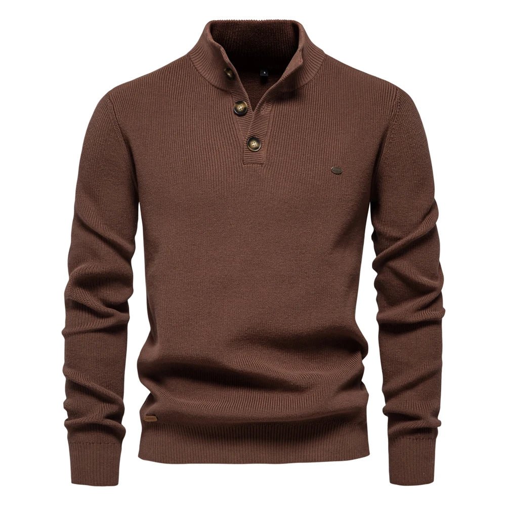 Konrad | Stylischer Herrenpullover mit Knopfdesign