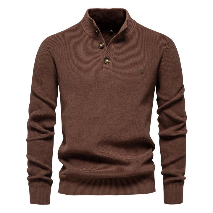 Konrad | Stylischer Herrenpullover mit Knopfdesign