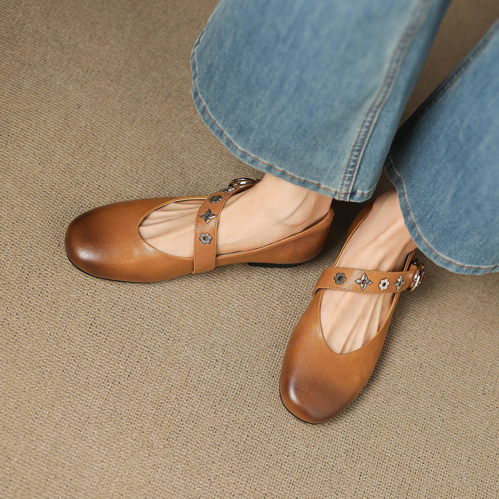 Elda Ballerine aus echtem Leder