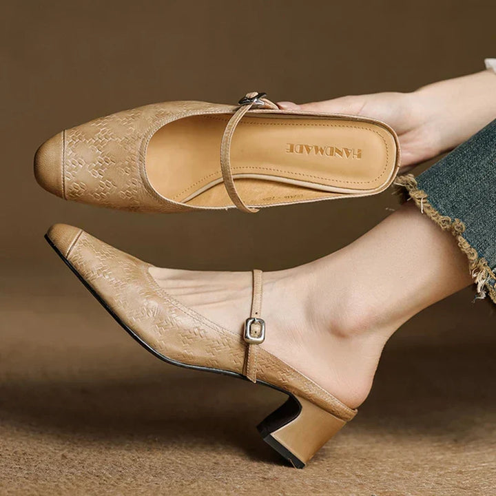 Mule aus echtem Leder