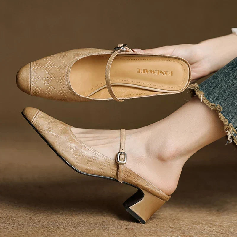 Mule aus echtem Leder