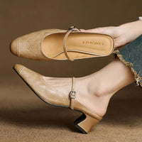 Mule aus echtem Leder