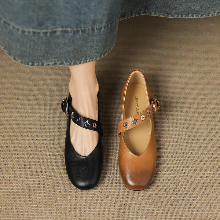 Elda Ballerine aus echtem Leder