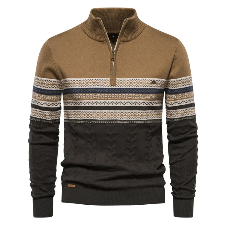 Henry™ - Stilvoller Fair Isle Halbzip-Pullover