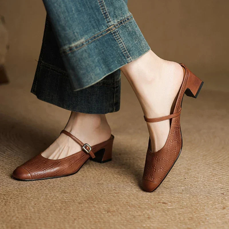 Mule aus echtem Leder