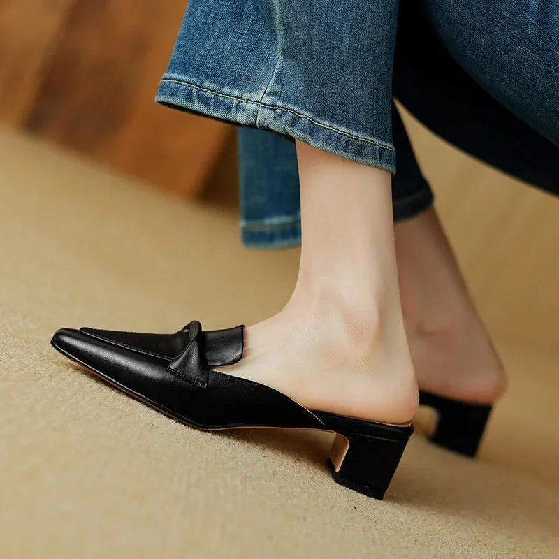 Mule aus echtem Leder Alaya