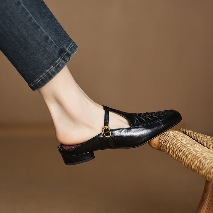 Mule aus echtem Leder Elya