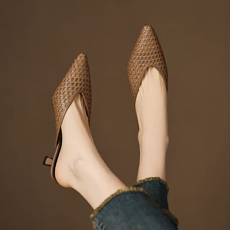 Mule aus echtem Leder Olivia