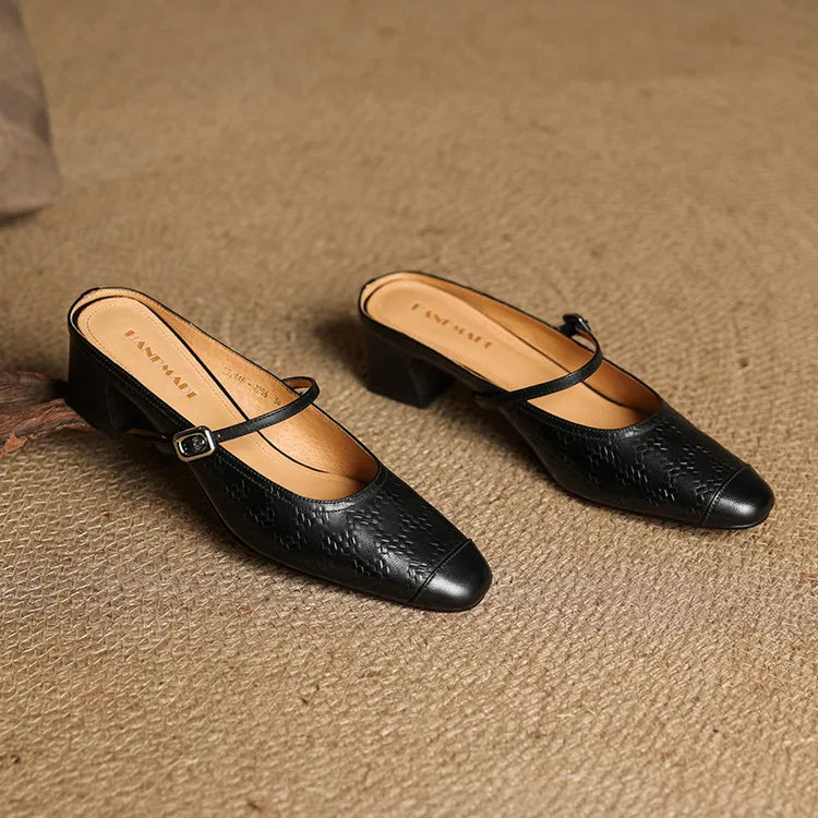 Mule aus echtem Leder