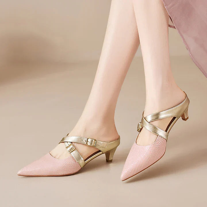 Mule aus echtem Leder