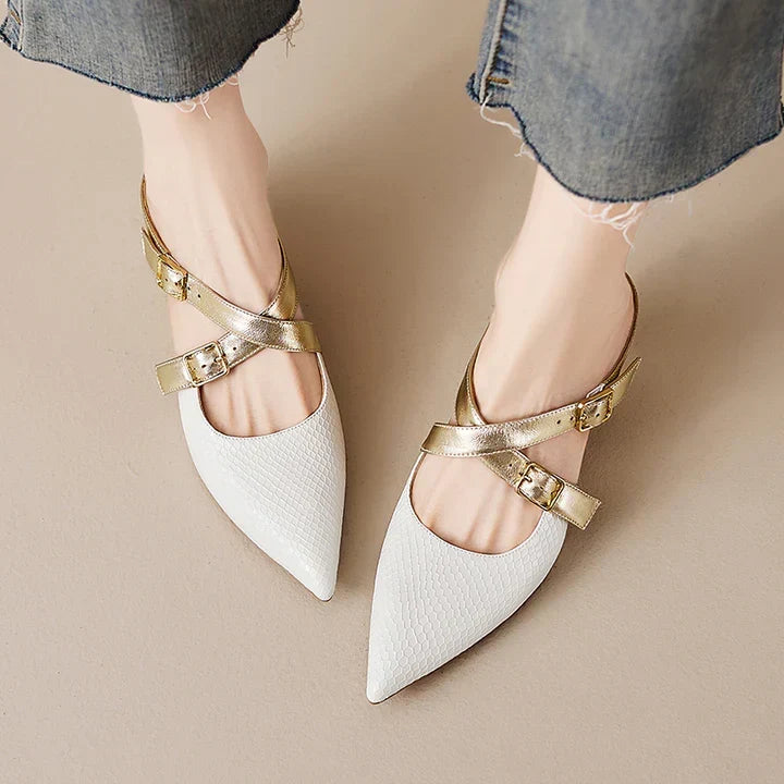 Mule aus echtem Leder