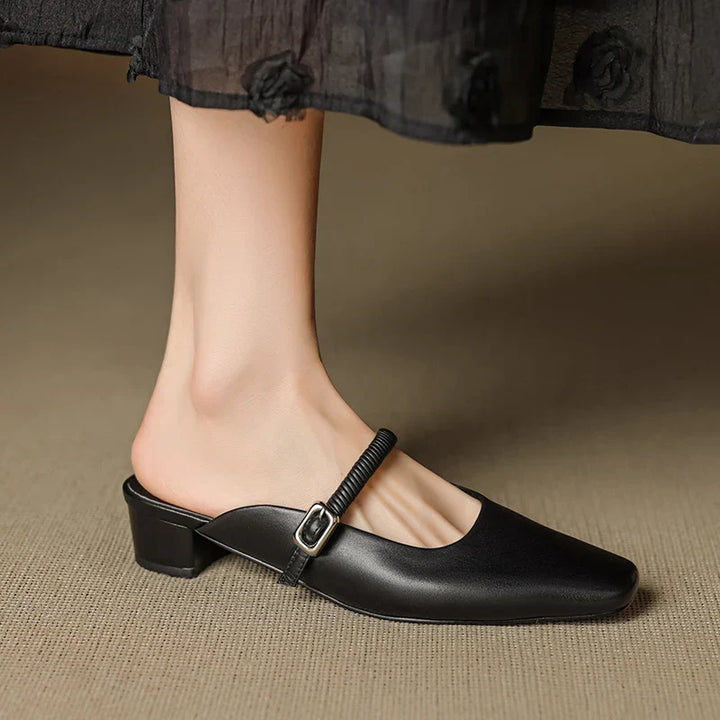 Mule Mary Jane aus echtem Leder