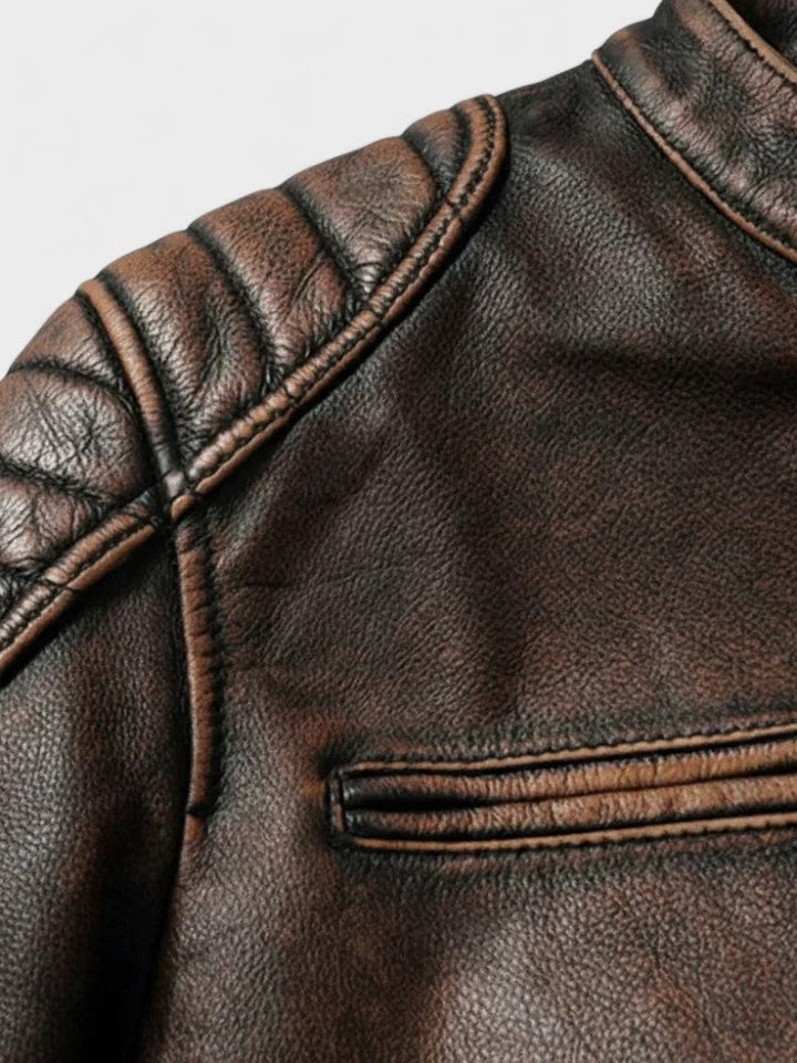 Ted™ | Vintage Abgenutzte Café Racer Jacke