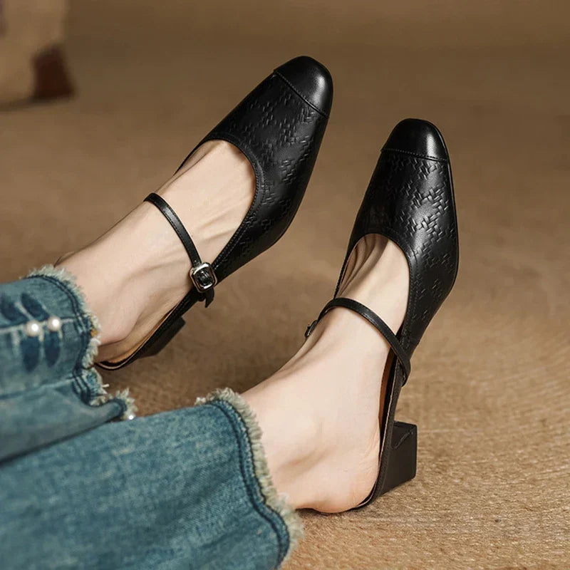 Mule aus echtem Leder